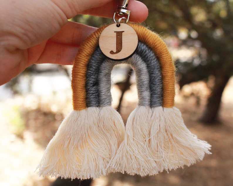 Macramé Rainbow Keychain