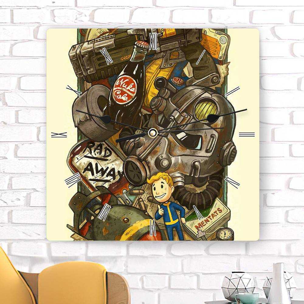  Kovides Fallout Vinyl Record Wall Clock Video Game Original  Home Decor Fallout Wall Clock 12 Inch for Man Video Game Handmade Clock  Fallout Birthday Gift Idea for Gamer : Home 