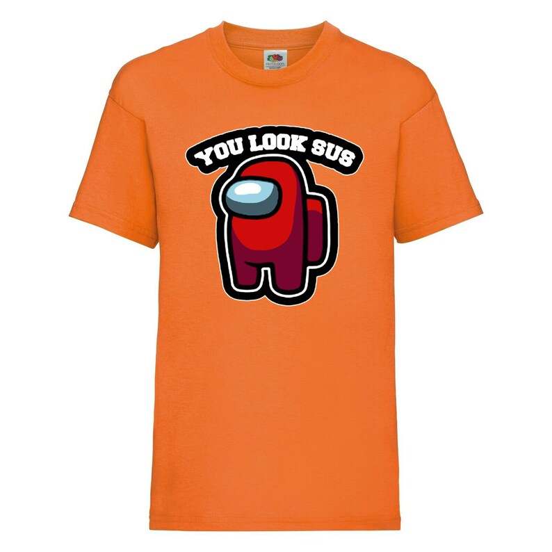 Cute among us orange character roblox boys and girls t-shirt