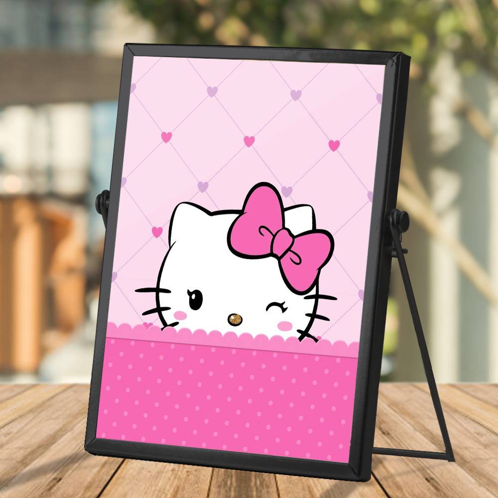 Hello Kitty Plaque Classic Celebrity Plaque Hello Kitty Winks by Hello Kitty Plaque with Black Frame