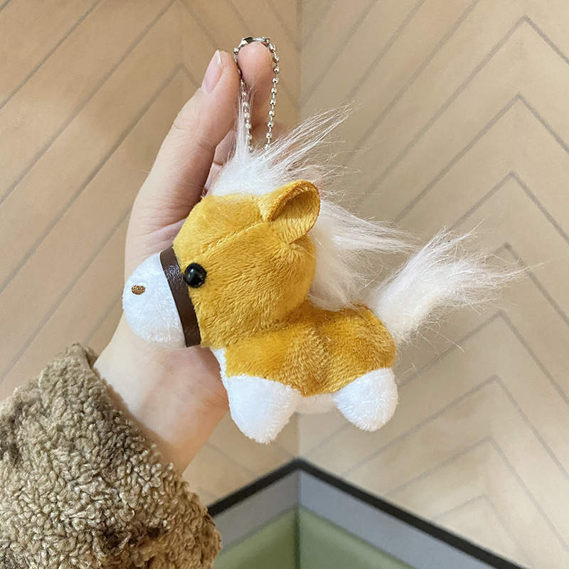 plush horse keyring