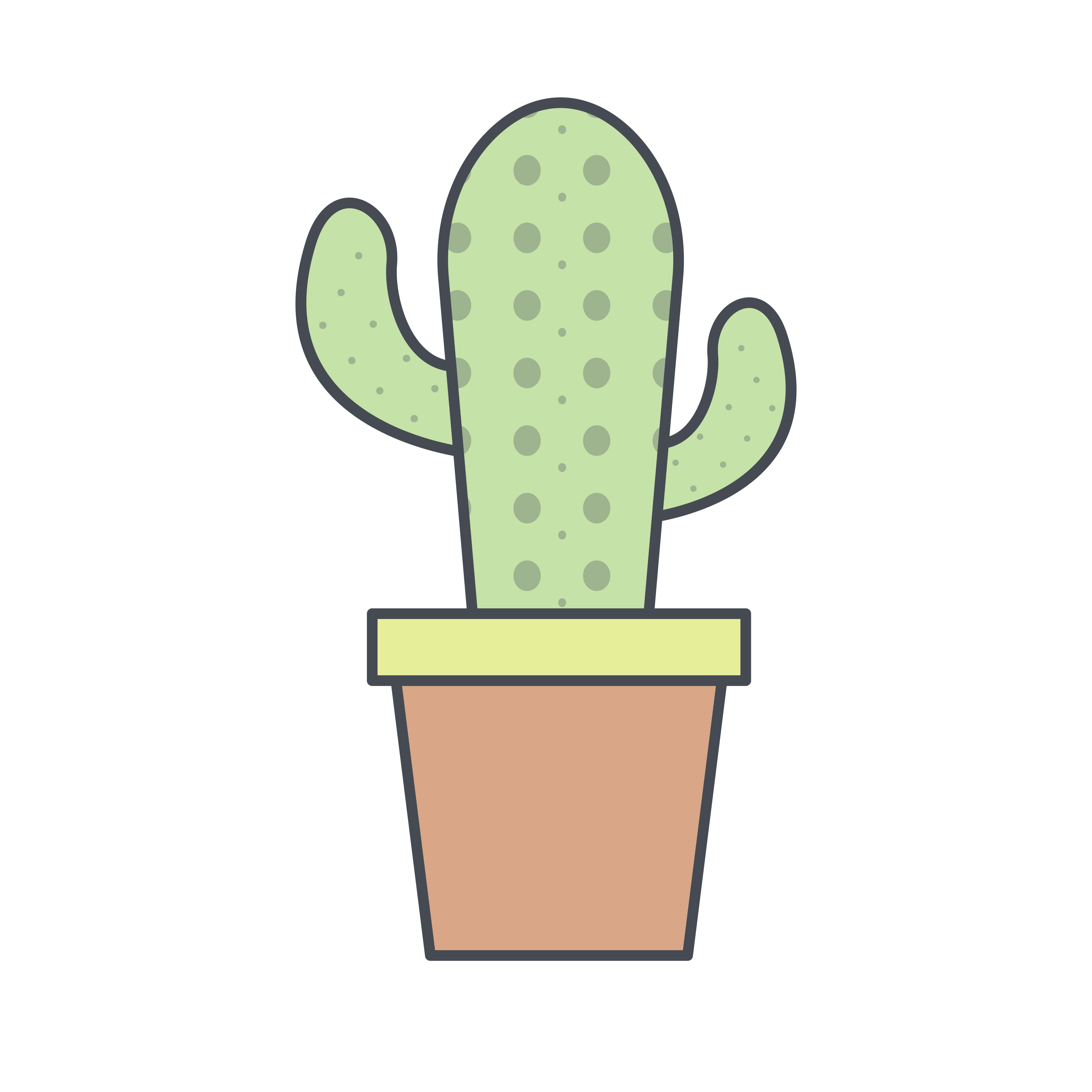 Cactus. Ilustração Vetorial. Royalty Free SVG, Cliparts, Vetores, e  Ilustrações Stock. Image 59738085