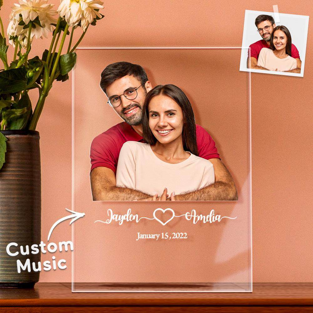 Benutzerdefinierte Foto-acryl-plakette, Geschenk Für Freund, Verlobungsgeschenk, Personalisiertes Hochzeitsgeschenk Für Paare - 