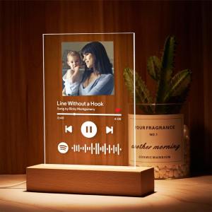 Benutzerdefiniertes Spotify Glasplatte Nachtlicht (15cm x 19.5cm)