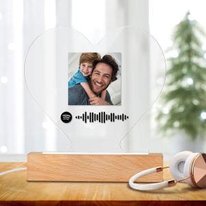 Benutzerdefiniertes Foto Nachtlicht Spotify Code Musik Herz Licht