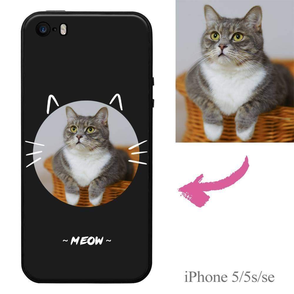 iPhone5/5s/se Personalisierte Katze Foto Protektiv Handyhülle - meinefotohandyhuelle