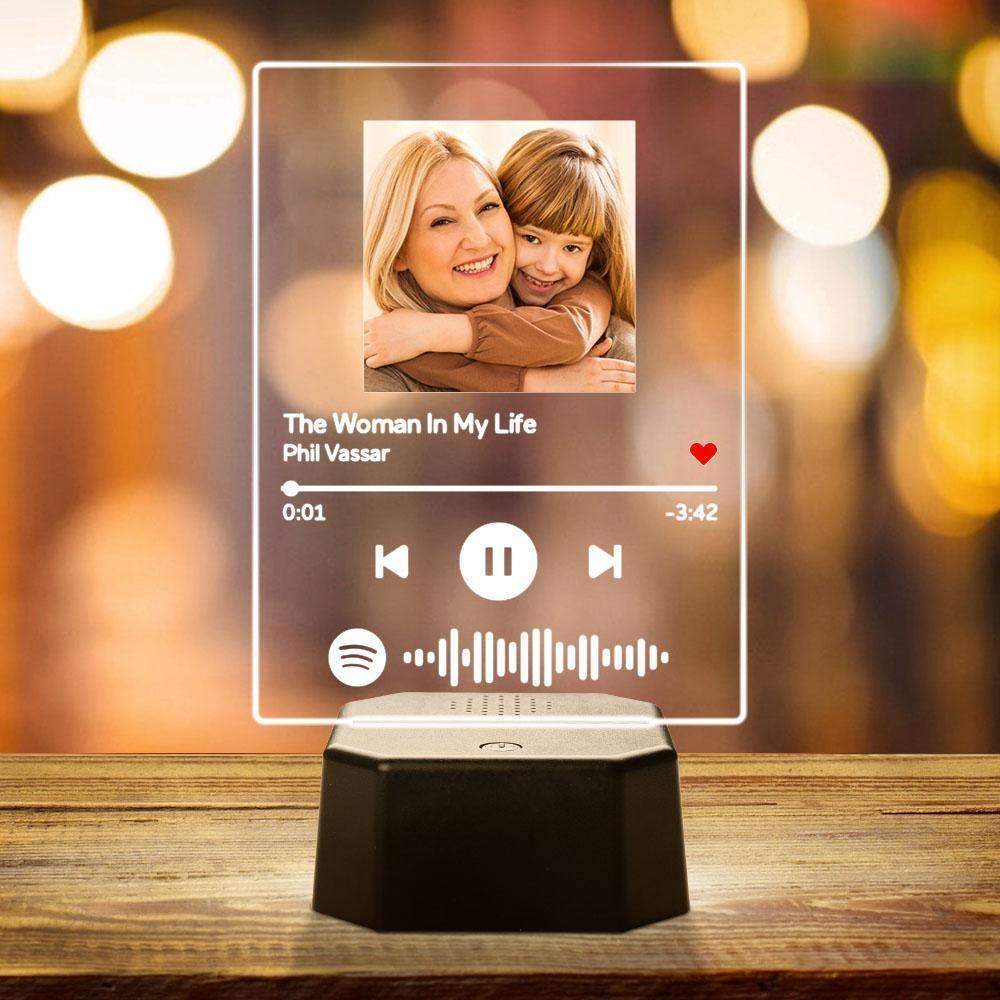 Benutzerdefinierte Spotify Bluetooth-Lautsprecher Acryl Nachtlicht mit 7 Farben Spotify Bluetooth Player - meinefotohandyhuelle
