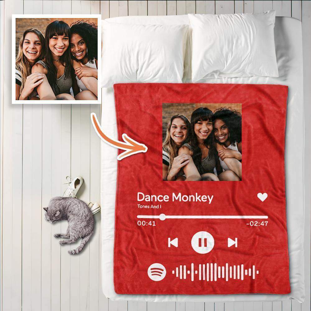 Benutzerdefinierte Spotify Code-Decke Personalisierte Album-Cover-Foto-Decken für Mama - meinefotohandyhuelle