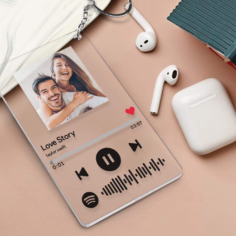 Personalisierter Spotify Code Music Plaque-Schlüsselbund (5.4cm x 8.6cm) - meinefotohandyhuelle