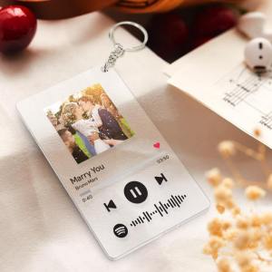 Benutzerdefinierter Spotify Code Music Plaque-Schlüsselbund (5.4cm x 8.6cm)