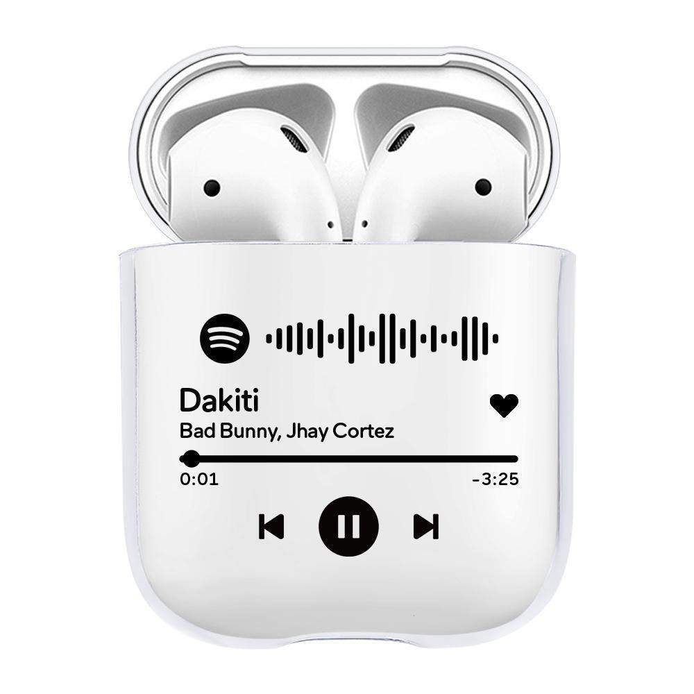 Benutzerdefinierte scannbare Spotify Code Airpods 1/2 Hülle Rot - meinefotohandyhuelle
