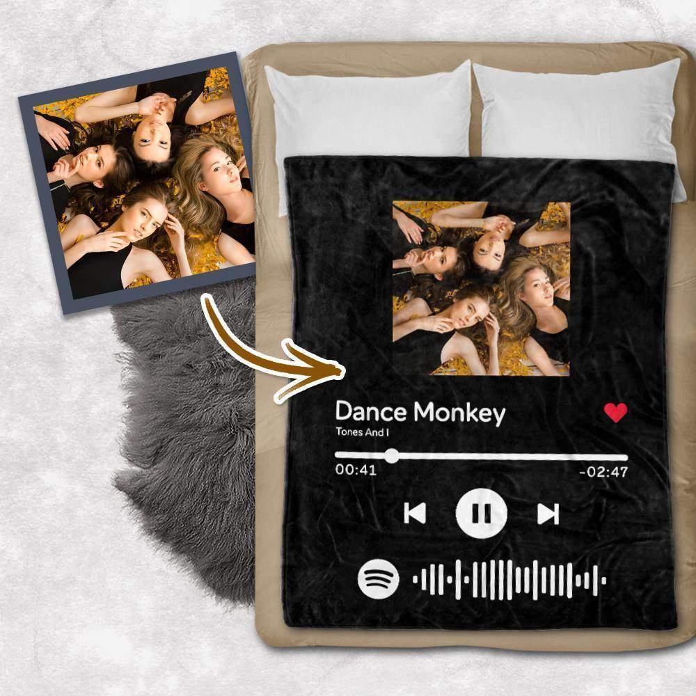 Benutzerdefinierte Spotify Code-Decke Personalisierte Album-Cover-Foto-Decken für Mama - meinefotohandyhuelle
