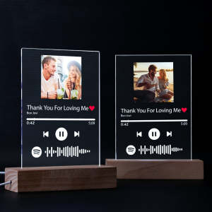Personalisiertes Spotify Code Music Plaque Nachtlicht (15cm x 19.5cm) - Für Paare