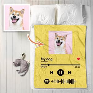 Benutzerdefinierte Spotify Code-Decke Personalisierte Album-Cover-Foto-Decken für Mama