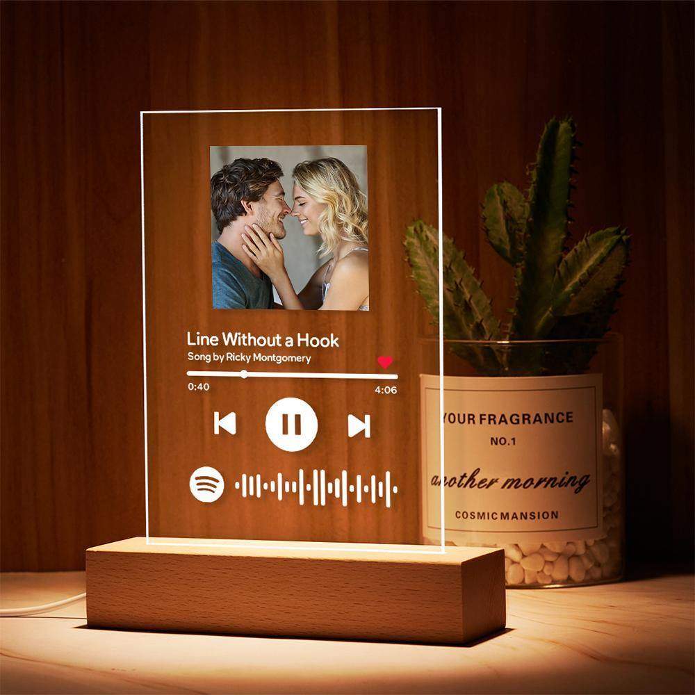 Personalisiertes Spotify Code Music Plaque Nachtlicht (15cm x 19.5cm) - meinefotohandyhuelle