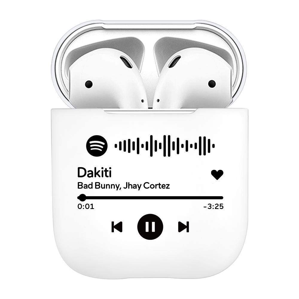 Benutzerdefinierte scannbare Spotify Code Airpods 1/2 Hülle Rot - meinefotohandyhuelle