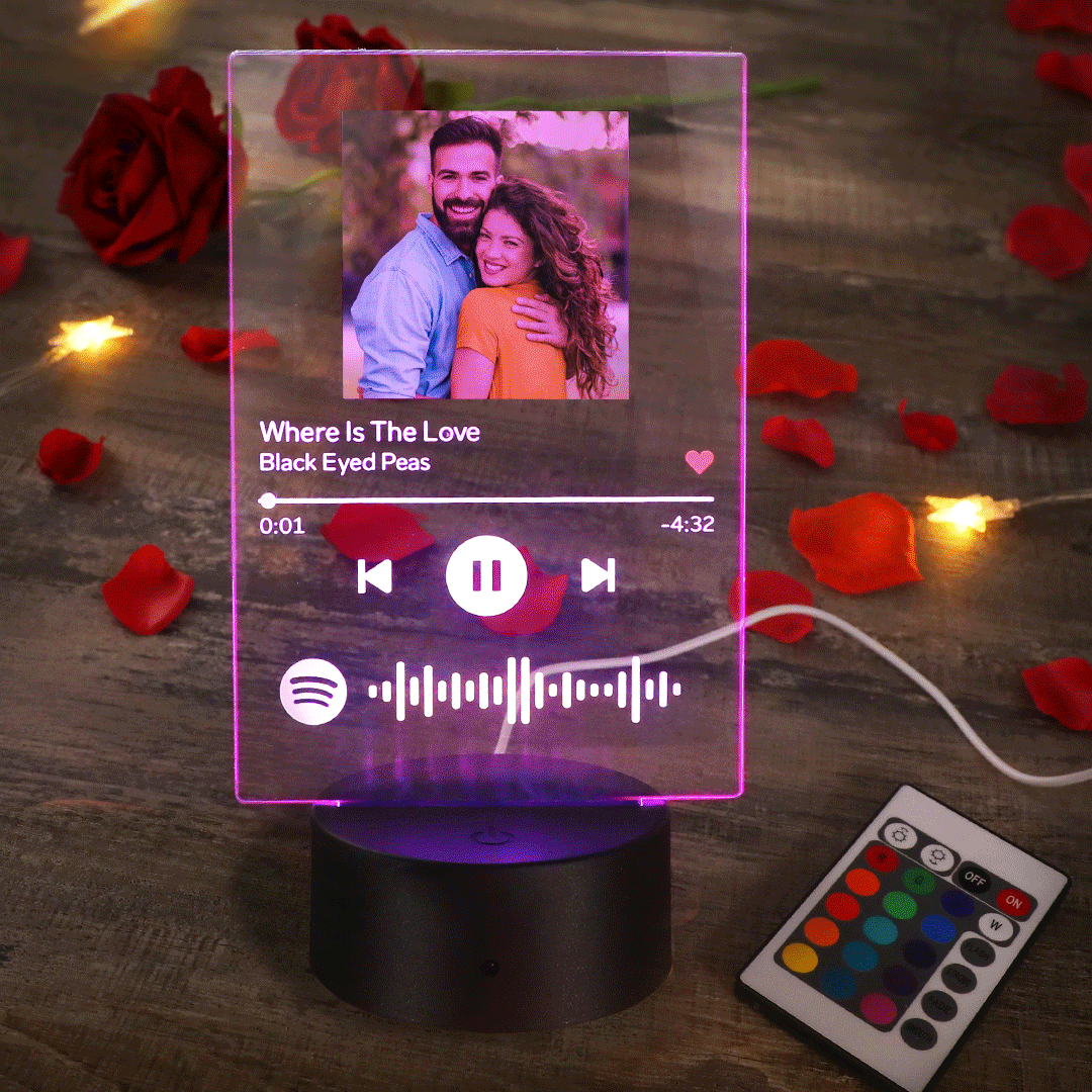 Benutzerdefiniertes Spotify-Nachtlicht mit 7 Farben Personalisiertes Nachtlicht Geschenk für Freunde