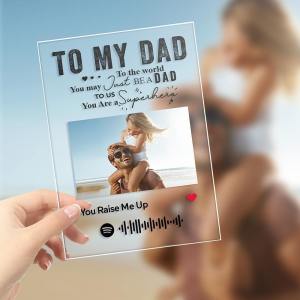 An meinen Vater - Benutzerdefinierte Spotify-Code-Musikplakette Bestes Vatertagsgeschenk für Papa