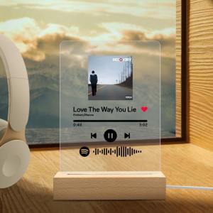 Benutzerdefiniertes Spotify Glasplatte Nachtlicht (15cm x 19.5cm)
