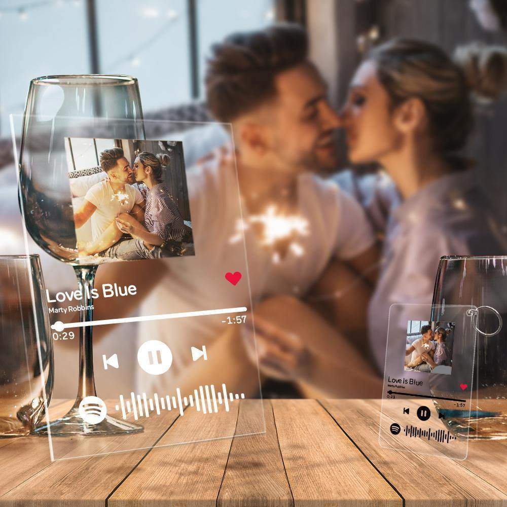 Geschenke für die Liebe Benutzerdefinierte Spotify Code Art Glas Musik Nachtlicht, Schlüsselbund, Plakette - meinefotohandyhuelle