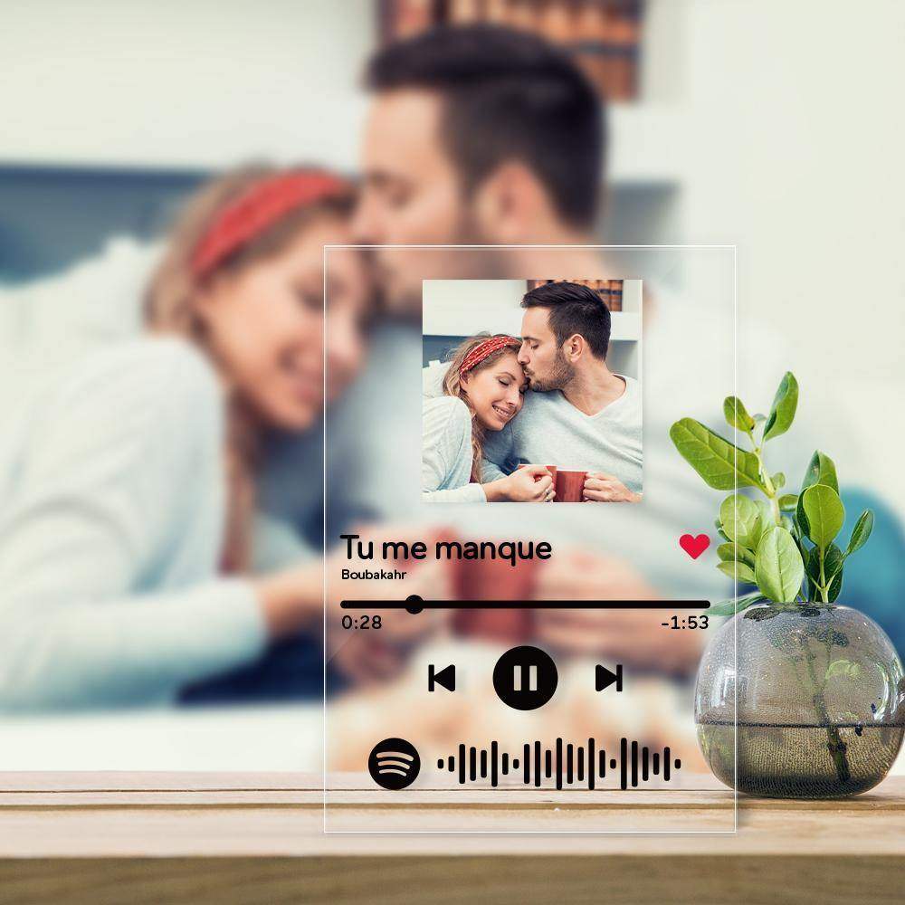 Geschenke für die Liebe Benutzerdefinierte Spotify Code Art Glas Musik Nachtlicht, Schlüsselbund, Plakette - meinefotohandyhuelle