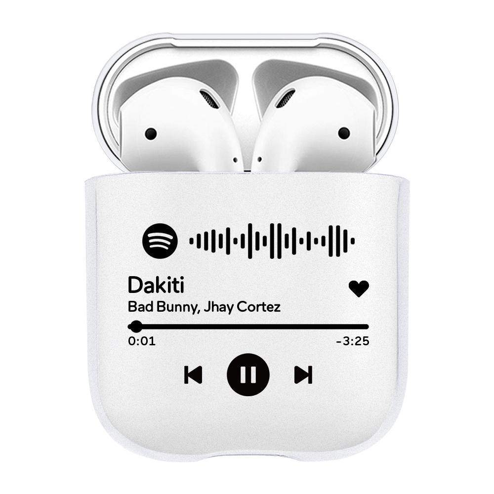 Benutzerdefinierte scannbare Spotify Code Airpods 1/2 Hülle Rot - meinefotohandyhuelle