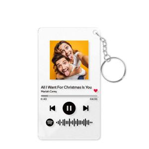 Benutzerdefinierter Spotify Code Music Plaque-Schlüsselbund (5.4cm x 8.6cm)