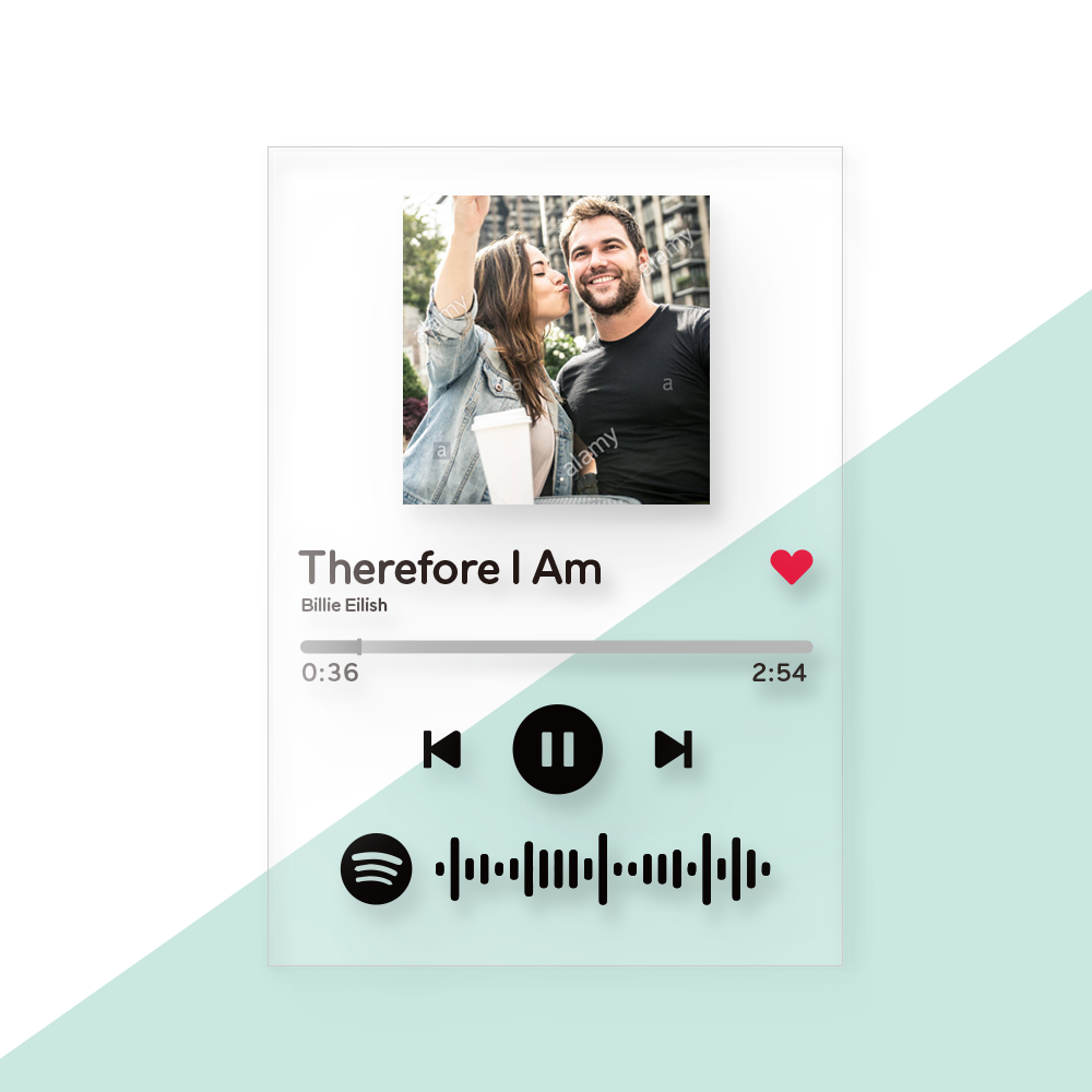 Personalisiertes Spotify Code Music Plaque Nachtlicht (15cm x 19.5cm) - meinefotohandyhuelle