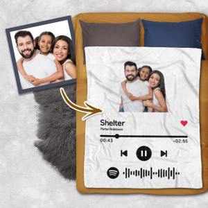 Spotify Code Music Personalisierte Foto Fleece Decke