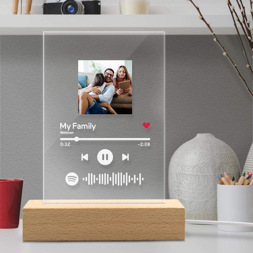 Geschenke für die Liebe Benutzerdefinierte Spotify Code Art Glas Musik Nachtlicht, Schlüsselbund, Plakette - meinefotohandyhuelle