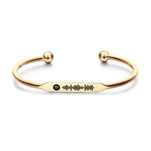 Spotify Code Musik Armband Benutzerdefinierte Spotify Lieblingslied Golden