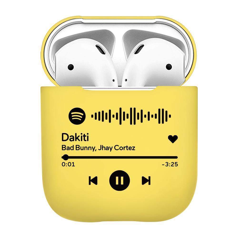 Benutzerdefinierte scannbare Spotify Code Airpods 1/2 Hülle Rot - meinefotohandyhuelle