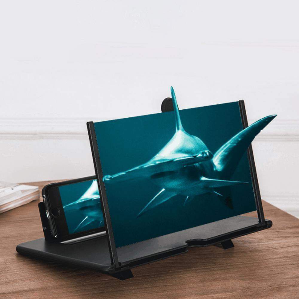 12 "Telefonbildschirmlupe, 3D HD-Bildschirmverstärker, ausziehbarer und faltbarer Telefonhalter, Strahlenschutz für alle Smartphones 260X174X9mm - meinefotohandyhuelle