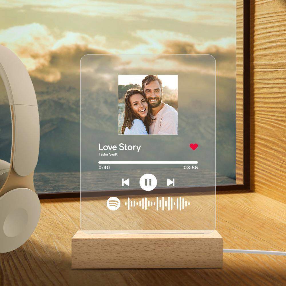 Personalisiertes Spotify Code Music Plaque Nachtlicht (15cm x 19.5cm) - meinefotohandyhuelle