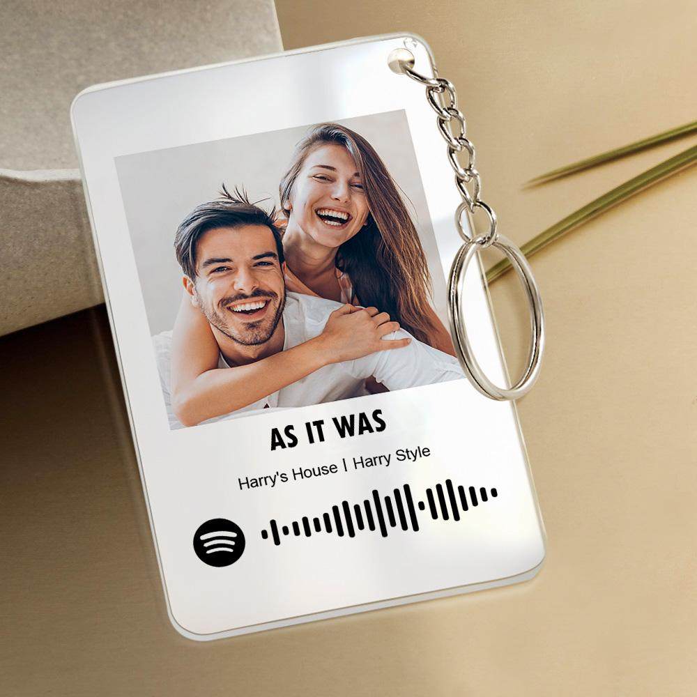 Benutzerdefinierter Song-schlüsselanhänger, Foto-schlüsselanhänger, Personalisierter Spotify-schlüsselanhänger, Mini-poster, Vintage-kunstdruck, Geschenk - 