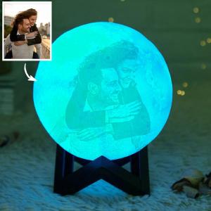 16 Farbe - Foto Mond lampe Personalisierte 3D-Druck Foto Gravierte Mondlampe - Für Valentinstag (10cm-20cm)