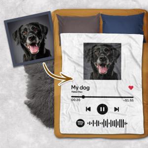 Benutzerdefinierte Spotify Code-Decke Personalisierte Album-Cover-Foto-Decken für Mama