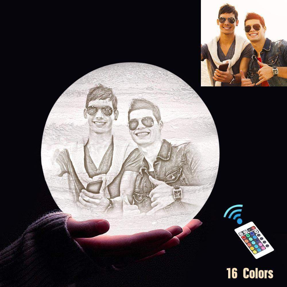Personalisierte 3D Druck Foto&Gravierte Jupiter Lampe - Für Freunde - Fernbedienung 16 Farben(10cm-20cm) - meinefotohandyhuelle