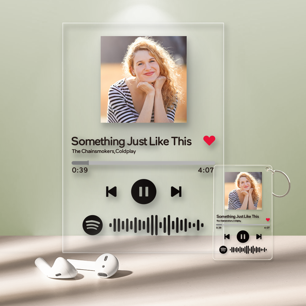 Copy of Benutzerdefinierte Spotify Code Musikplakette(12cm x 16cm)mit einem kostenlosen gleichen Schlüsselbund (5.4cm x 8.6cm) - meinefotohandyhuelle