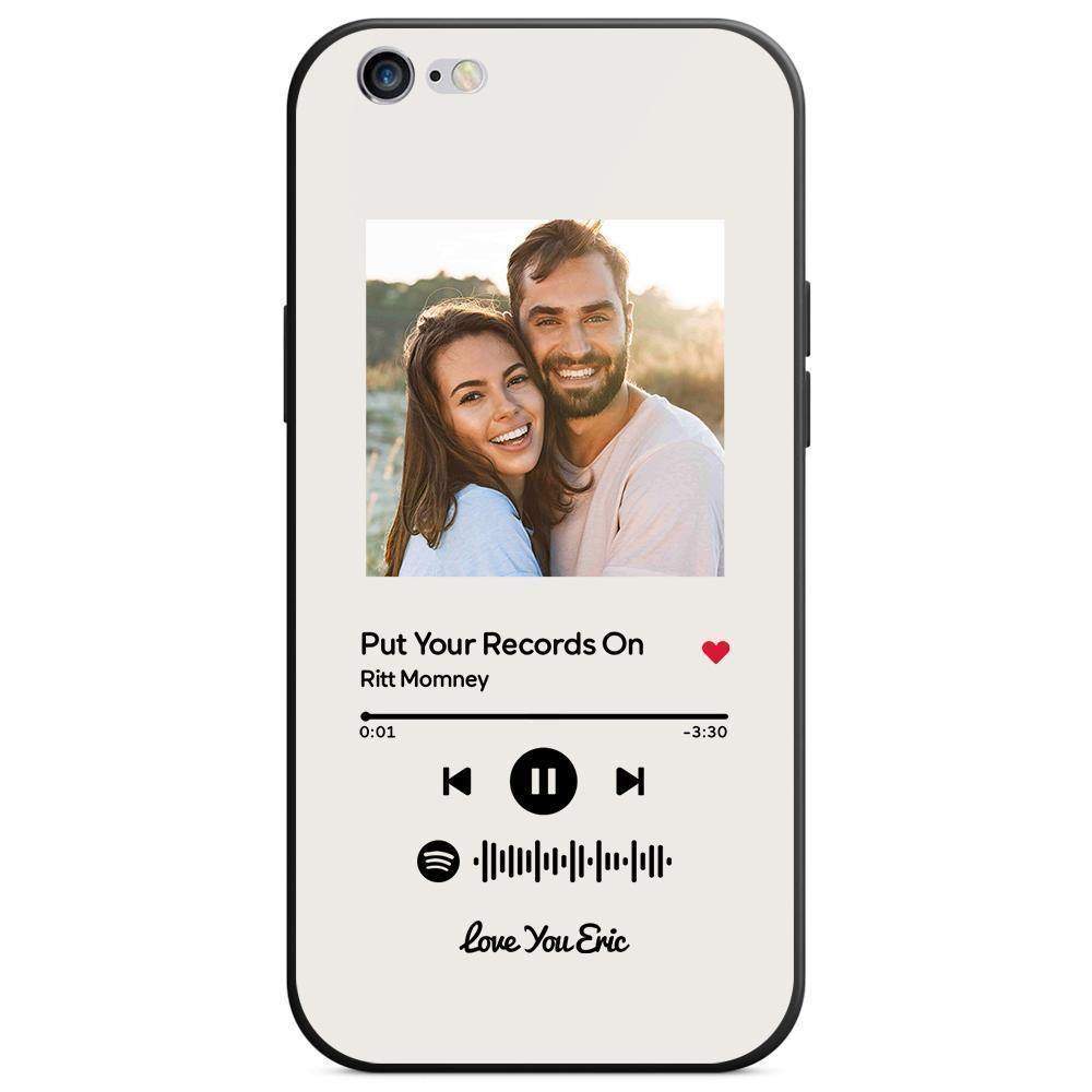 Benutzerdefinierte Spotify Code Musik iPhone Hülle Mit Text - Weiß - meinefotohandyhuelle