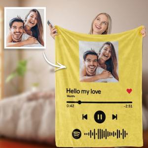 Spotify Code Music Personalisierte Fleecedecke