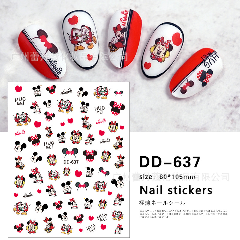Buy Halloween Christmas Mouse Inspired Nail Stickers 3D Nail Art Tattoo  Decals DIY Nail Art Decoration Halloween Party Mouse Character Nail Sticker  Mouse Theme Nail Stickers Gift for Child and Adult Online