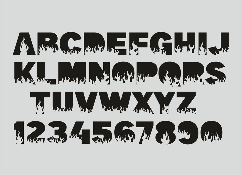 Flame Svg, Flame Font Fire Font Alphabet Fire Letters Digital Letters ...