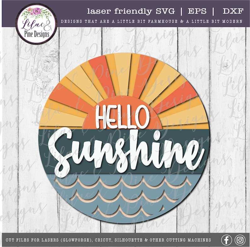 Hello Sun Shine Gráfico por svglove · Creative Fabrica