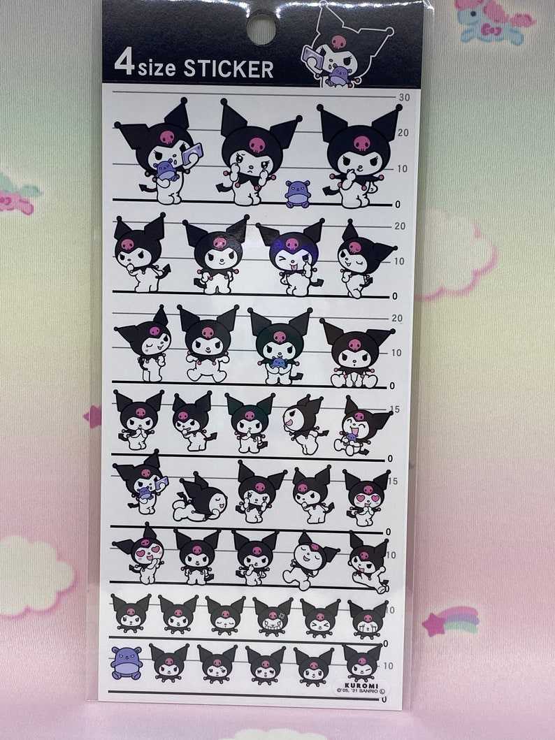 Kuromi Sticker Sheet Hello Kitty stickers