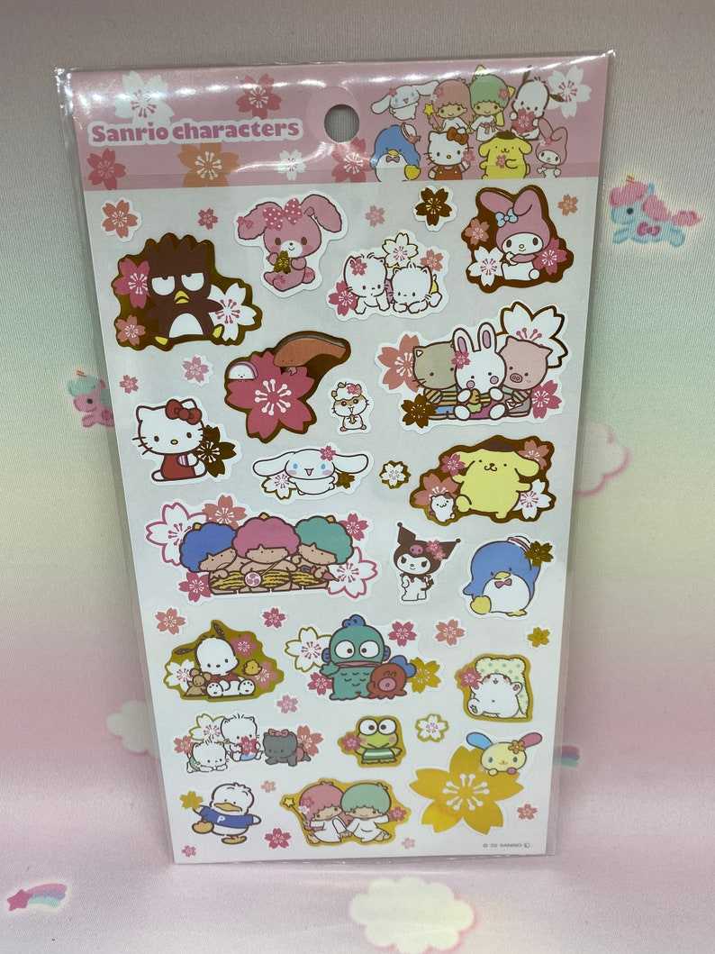 Sanrio characters Big sticker 2021_ Hello Kitty / Little Twin Stars / MY  MELODY / POMPOMPURIN / SANRIO CHARACTERS