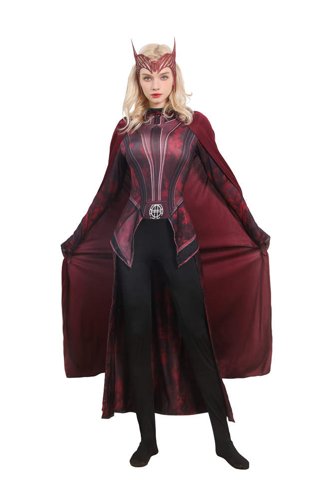 Wandavision Costume, Drama Wanda Scarlet Witch Cos Clothing Wanda Scarlet  Witch Cosplay