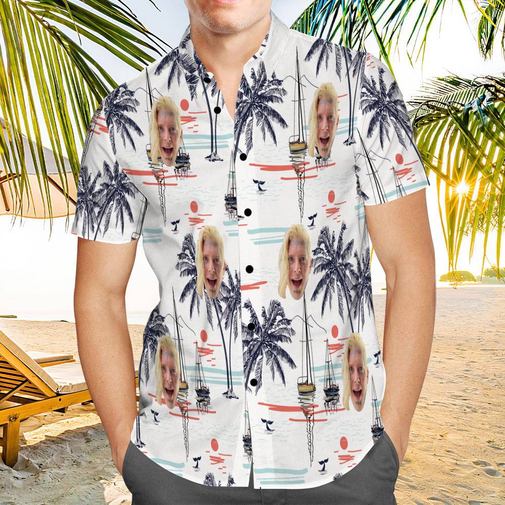 Tom Macdonald Hawaiian Shirt Custom Photo Hawaiian Shirt Chinoiserie Print Hawaiian Shirt