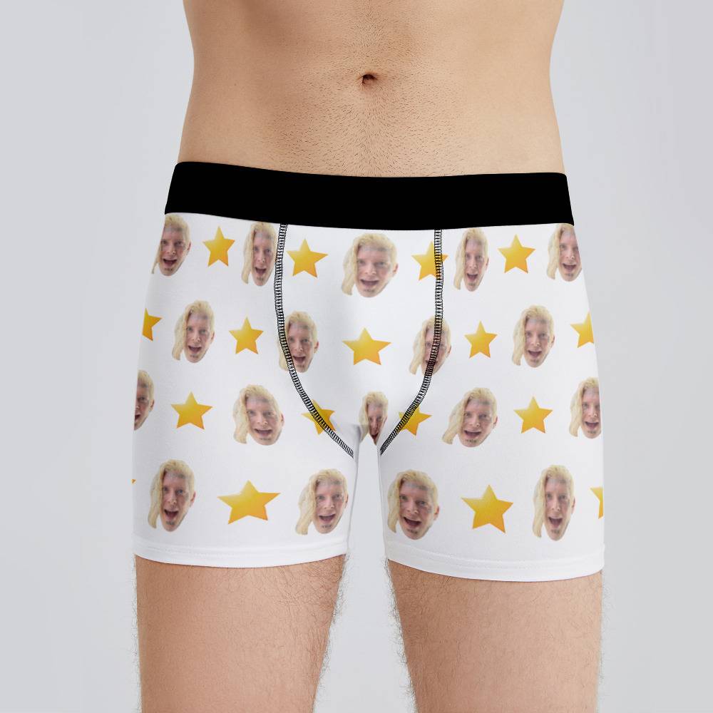 Tom Macdonald Boxers Custom Photo Boxers Men's Underwear Star Boxers White