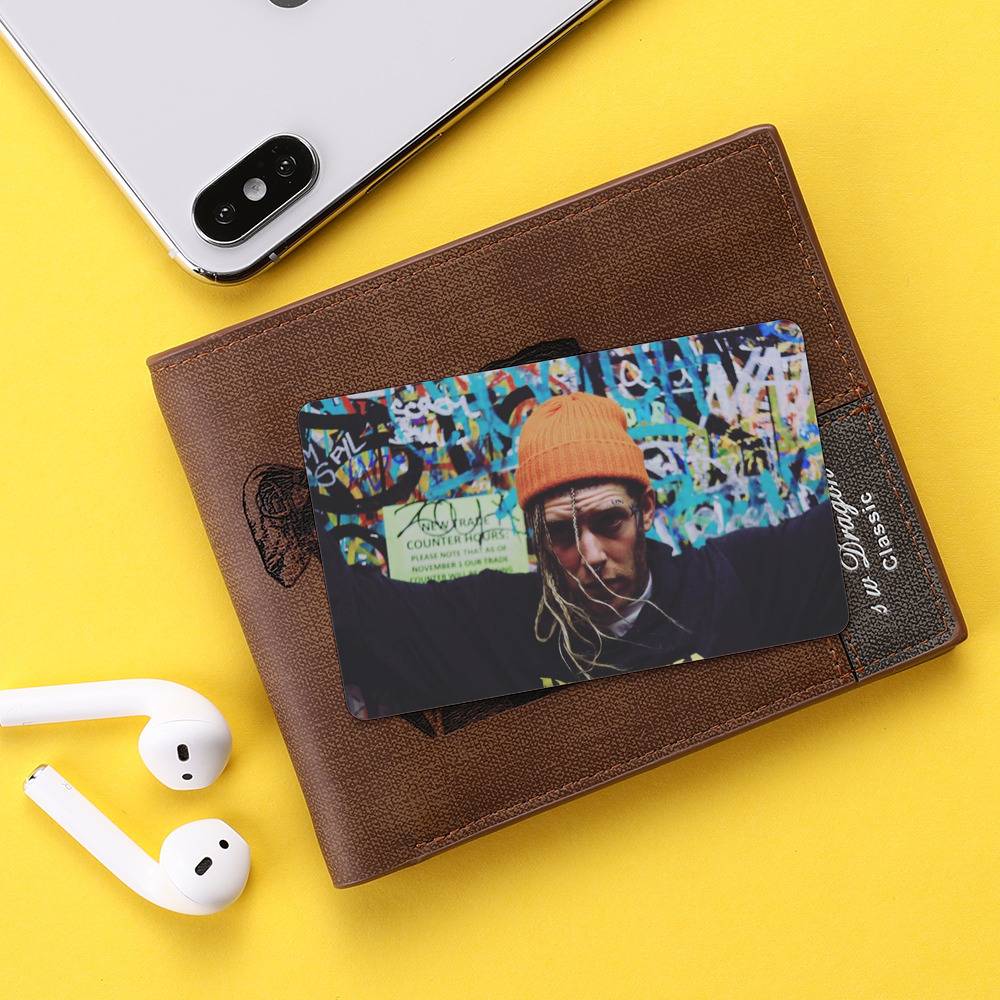 Tom Macdonald Wallet Insert Card Classic Celebrity Wallet Insert Card Snowflakes by Tom Macdonald Wallet Insert Card